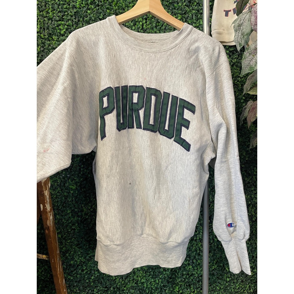 vtg 90s PURDUE REVERSE WEAVE Sweatshirt college sports fan basketball football